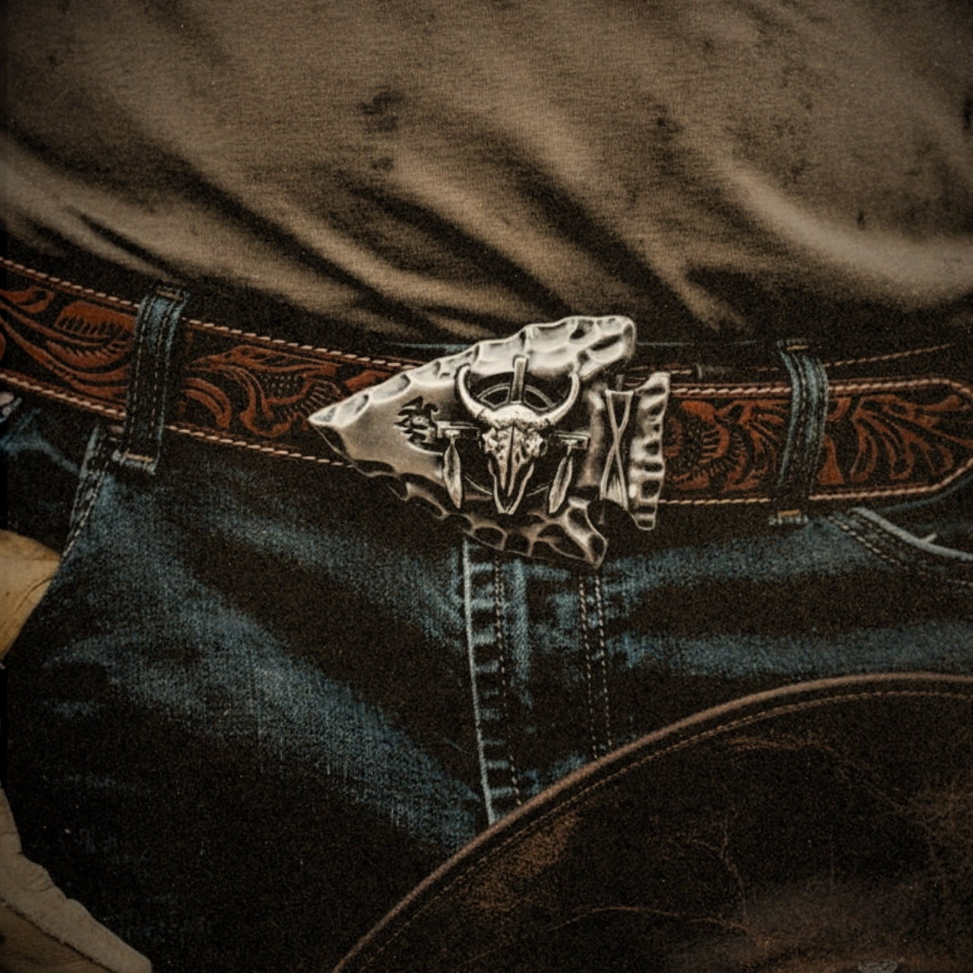 Etched Arrow Head Buckle